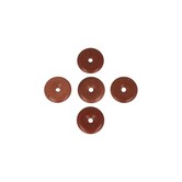 Goudsteen rood Donut  Hanger  3cm (5 stuks)