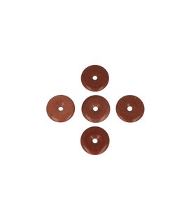 Goudsteen rood Donut  Hanger  3cm (5 stuks)