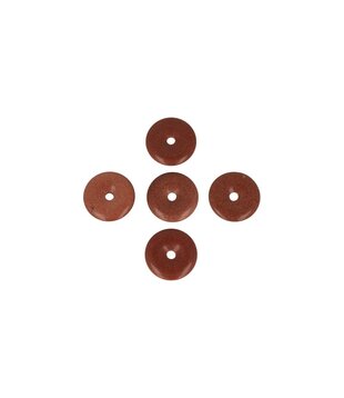 Goudsteen rood Donut  Hanger  3cm (5 stuks)