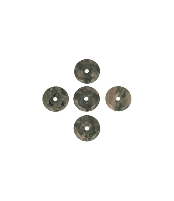 Nine Dragon Jade Donut  Hanger  3cm (5 stuks)
