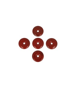 Rode Jaspis Donut  Hanger  3cm (5 stuks)