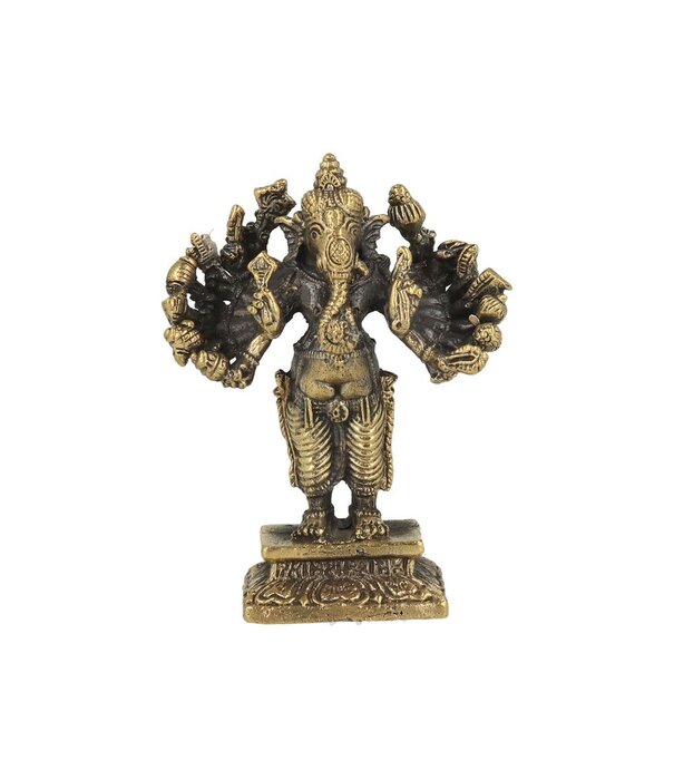 Ganesha staand met 16 armen 6,5cm