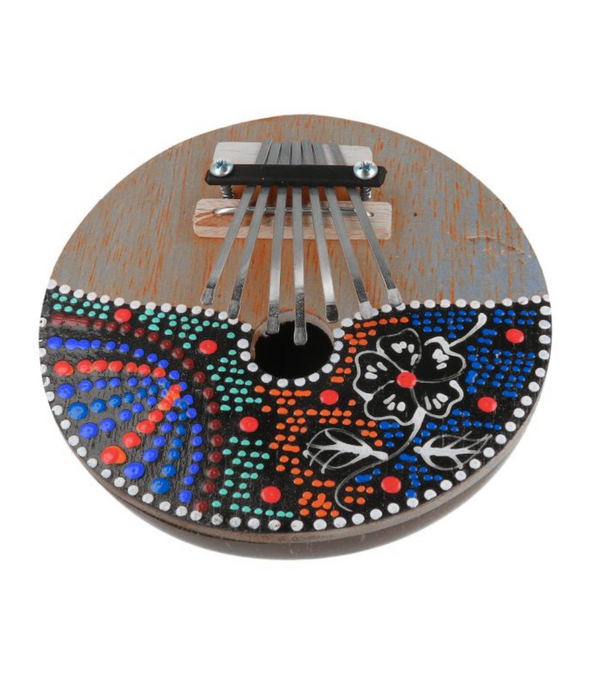 Kalimba Aboriginal Blad Gekleurd van Kokosnoot