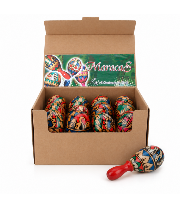 Houten Maracas ( Display12 stuks )
