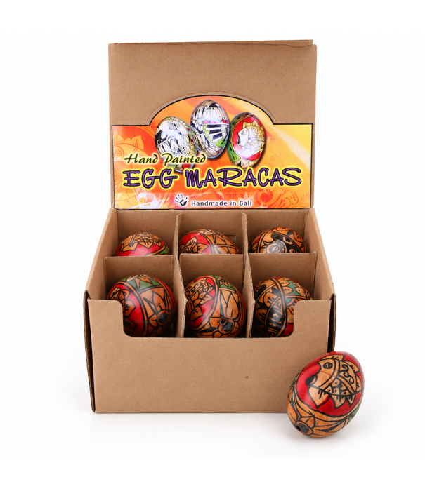 Houten Maracas Eivorm small ( Display12 stuks )