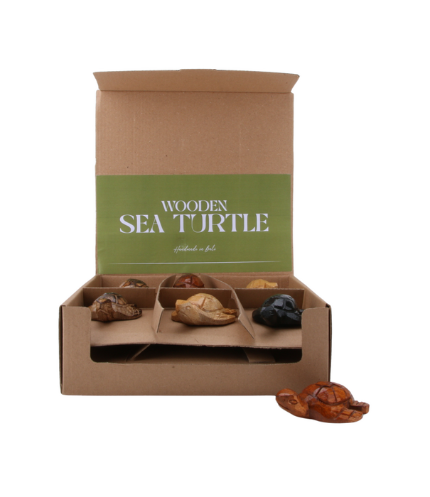 Houten Schildpad Handgemaakt ( Display18 stuks )