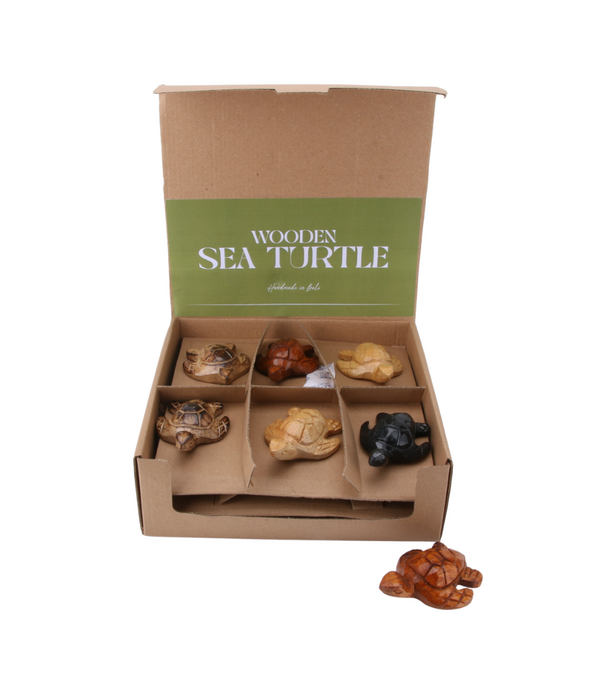 Houten Schildpad Handgemaakt ( Display18 stuks )