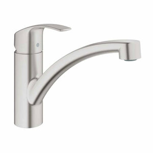 Grohe Eurosmart keukenkraan draaibare lage uitloop, Supersteel