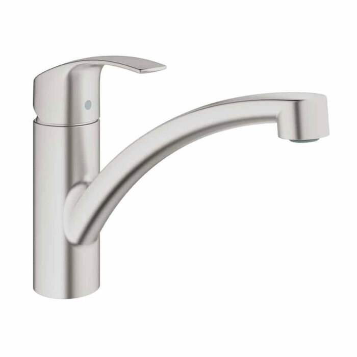 Grohe Eurosmart keukenkraan draaibare lage uitloop, Supersteel
