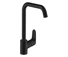 Hansgrohe Focus 260 keukenkraan U-uitloop draaibaar mat zwart