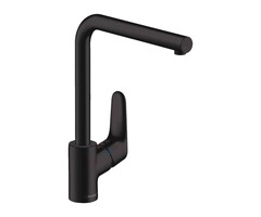 Hansgrohe Focus 280 keukenkraan L-uitloop draaibaar mat zwart