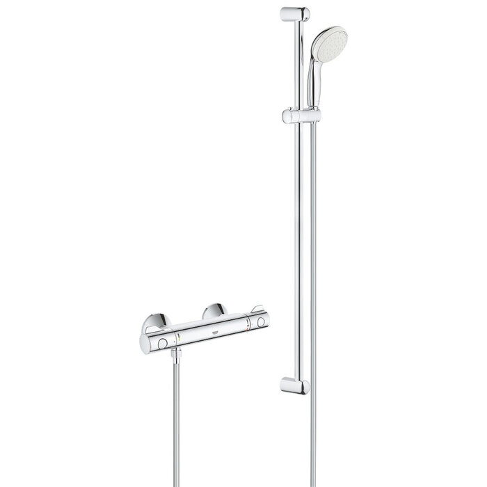 Grohe Grohtherm 800 douchethermostaat met Tempesta glijstangset