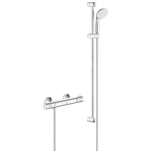 Grohe Grohtherm 800 douchethermostaat met Tempesta glijstangset Grohe Grohtherm 800 douchethermostaat met Tempesta glijstangset