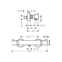 Hansgrohe Ecostat Comfort douchethermostaat mat zwart Hansgrohe Ecostat Comfort douchethermostaat mat zwart