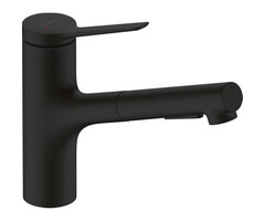Hansgrohe Zesis M33 - Keukenkraan 150- met uittrekbare sproeikop- mat zwart
