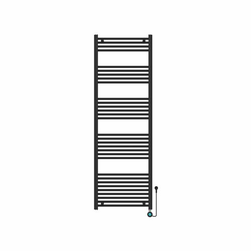 Elektrische Handdoekradiator - Mat Zwart - 1800×600 mm - 900 Watt - inclusief thermostaat