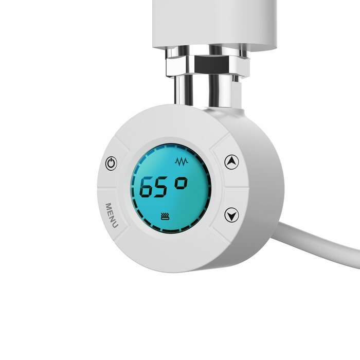 Elektrische Handdoekradiator - Mat wit - 800×500 mm - 300 Watt - inclusief thermostaat