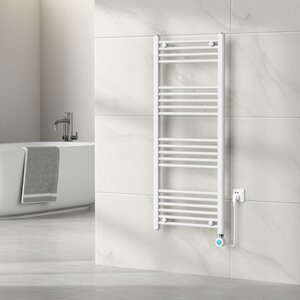 Elektrische Handdoekradiator - Mat wit - 1200×500 mm - 500 Watt - inclusief thermostaat