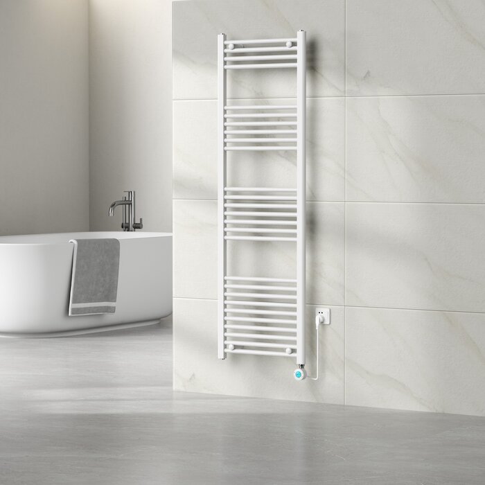 Elektrische Handdoekradiator - Mat Wit - 1600×500 mm - 700 Watt - inclusief thermostaat