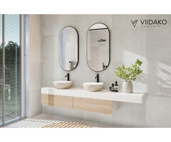 Badkamerspiegel -Mat Zwart -50x100 cm - Anti-Condens & LED Dimbaar