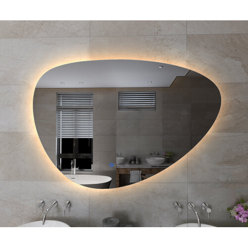Badkamerspiegel - Organisch - 60x41 cm - Anti-Condens & LED Dimbaar