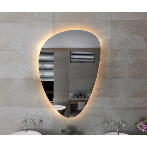 Badkamerspiegel - Organisch - 60x41 cm - Anti-Condens & LED Dimbaar