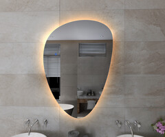 Badkamerspiegel - Organisch - 80x55 cm - Anti-Condens & LED Dimbaar