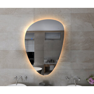 Badkamerspiegel - Organisch - 80x55 cm - Anti-Condens & LED Dimbaar