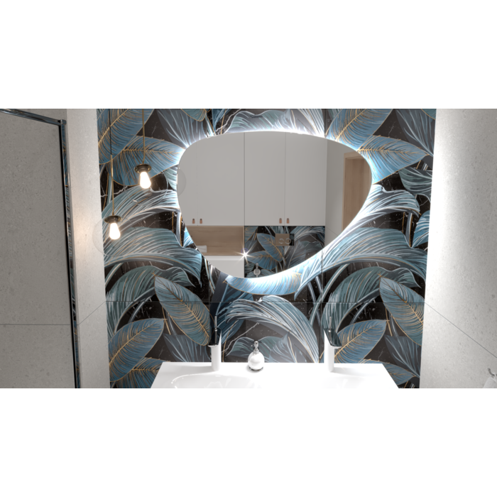 Badkamerspiegel - Organisch - 80x55 cm - Anti-Condens & LED Dimbaar