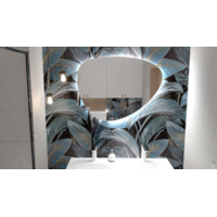 Badkamerspiegel - Organisch - 60x41 cm - Anti-Condens & LED Dimbaar