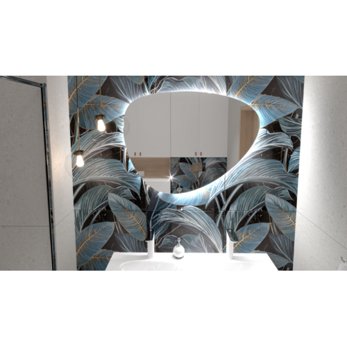 Badkamerspiegel - Organisch - 60x41 cm - Anti-Condens & LED Dimbaar