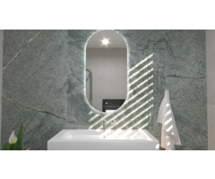 Badkamerspiegel -Ovaal -50x100 cm - Anti-Condens & LED Dimbaar