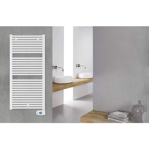 DRL radiatoren E-comfort Claudia 1200x500mm Ral 9016 inclusief thermostaat 700 Watt