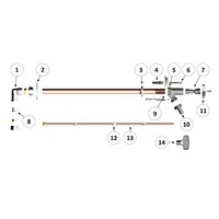 Vorstvrije buitenkraan mat zwart 15 x 3/4" - lengte 35 cm