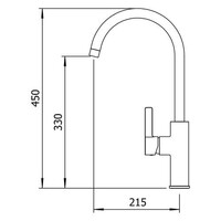 Alpina keukenmengkraan met hoge uitloop en koud start matzwart