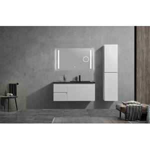 Badkamerspiegel met ingebouwde scheerspiegel-140x80cm