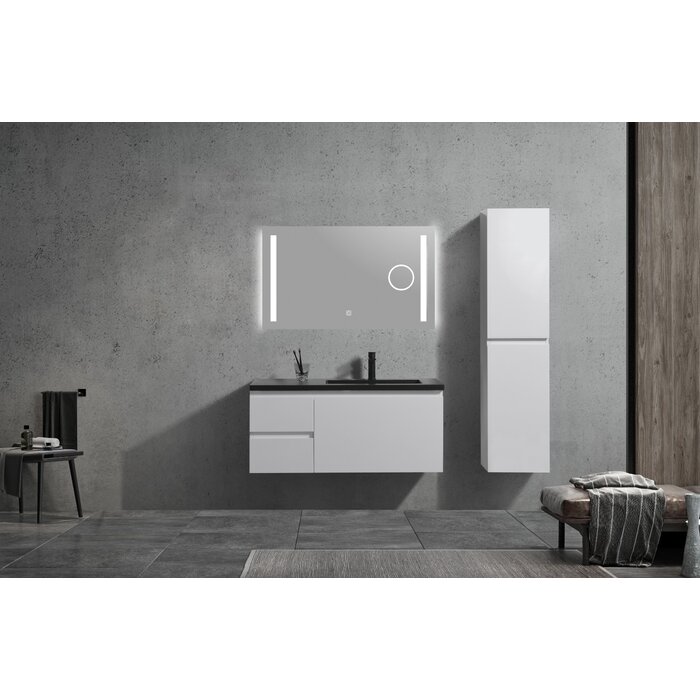 Badkamerspiegel met ingebouwde scheerspiegel-140x80cm