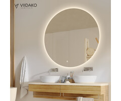 Badkamerspiegel - rond 120 cm - met verlichting