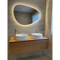 Badkamerspiegel - Jaimii - 80x55 cm - Led dimbaar en Anti-condens Badkamerspiegel - Jaimii - 80x55 cm - Led dimbaar en Anti-condens