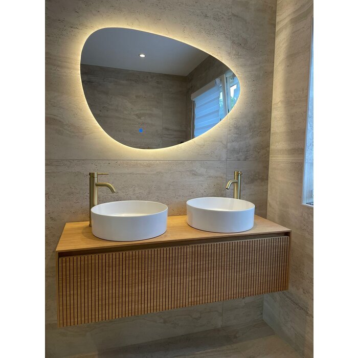 Badkamerspiegel - Jaimii  - 80x55 cm - Led dimbaar  en Anti-condens