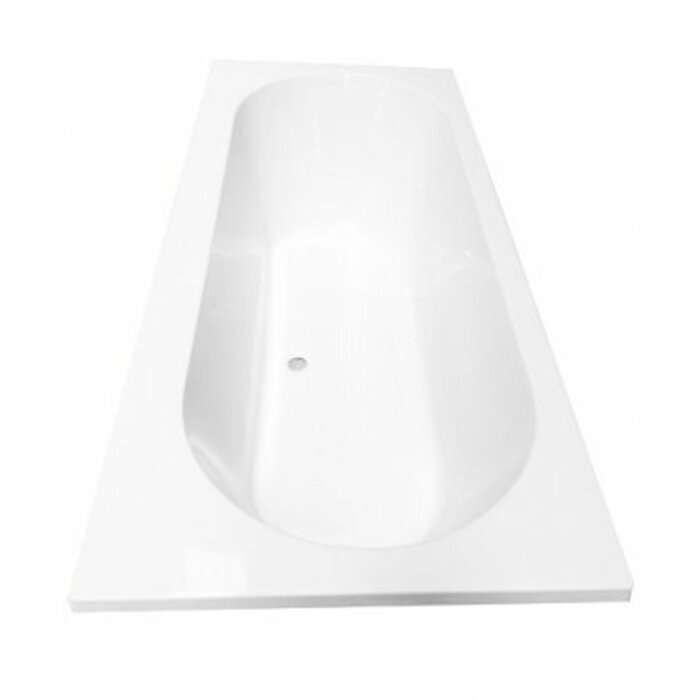 Inbouwbad Jennii  Glans Wit 180x80x49 cm hoog