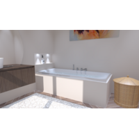 Inbouwbad Jennii  Mat Wit 180x80x49 cm hoog