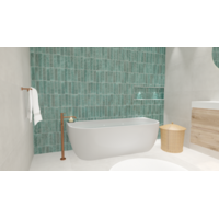 Half Vrijstaand Bad Geertii Glans Wit 180×80x58 cm hoog Half Vrijstaand Bad Geertii Glans Wit 180×80x58 cm hoog