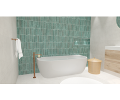 Half Vrijstaand Bad Geertii Mat Wit 180×80x58 cm hoog