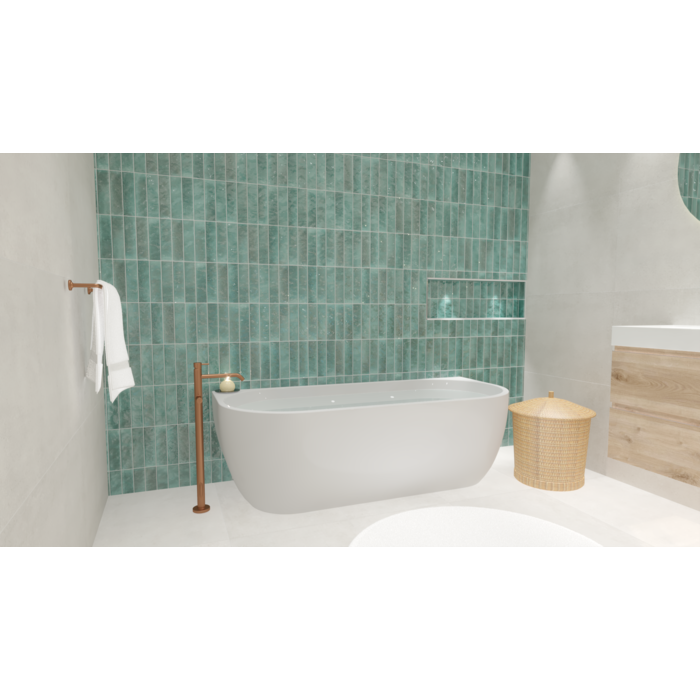 Half Vrijstaand Bad Geertii Mat Wit 180×80x58 cm hoog