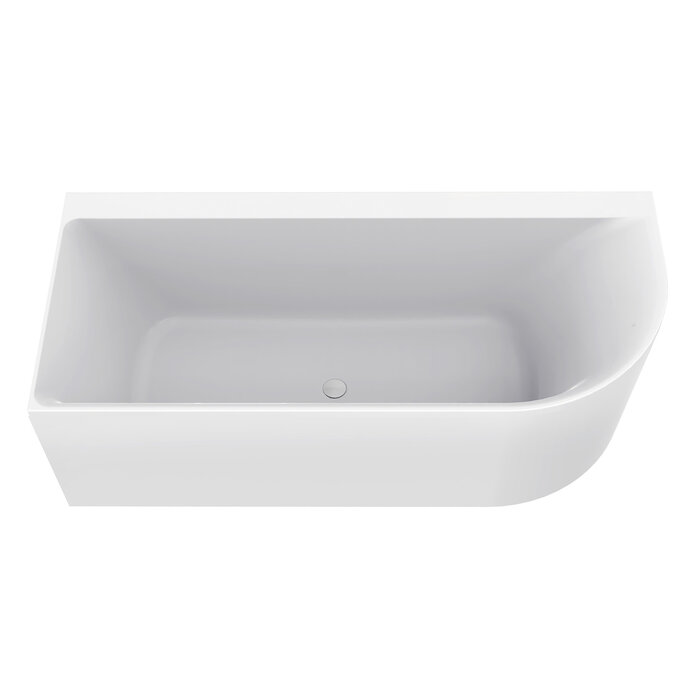 Hoekbad Bobbii –Links - Glans Wit – 180×80x60 cm hoog