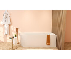 Hoekbad Bobbii –rechts - Glans Wit – 180×80x60 cm hoog