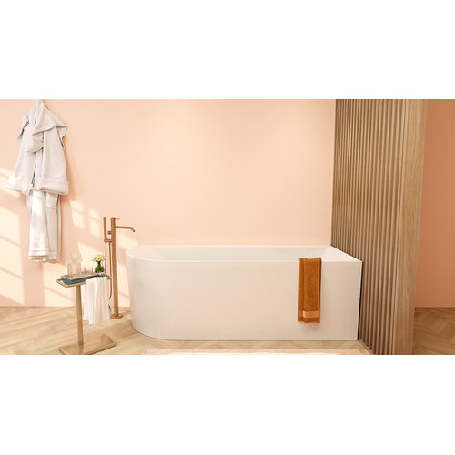 Hoekbad Bobbii –rechts - Glans Wit – 180×80x60 cm hoog Hoekbad Bobbii –rechts - Glans Wit – 180×80x60 cm hoog