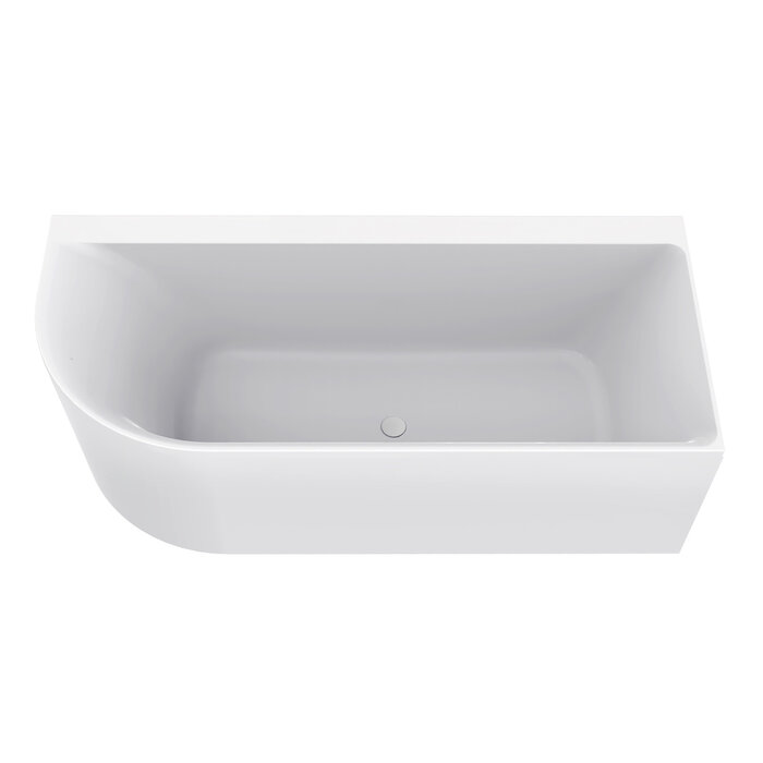 Hoekbad Bobbii –rechts - Glans Wit – 180×80x60 cm hoog