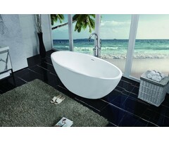 Vrijstaand Bad Kleinmann Mat Wit 170×78 cm Ovaal